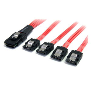 StarTech.com Mini SAS-SATAϊP[u 1m SFF-8087-4x b`tSATA SAS8087S4100