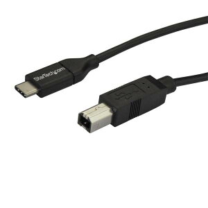 StarTech.com USB-C-USB-B�P�[�u�� 2m USB 2.0���� USB Type-C(�I�X)-USB B(�I�X) USB2CB2M