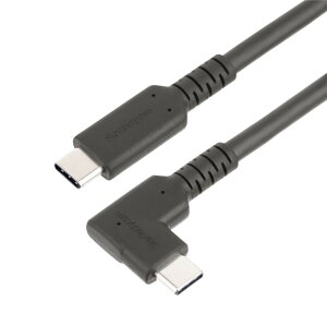 StarTech.com USB-C�P�[�u��/L�^�R�l�N�^�[/���ϋv/2m/USB 3.2 Gen 1(5 Gbps)/4K60Hz DP Alt���[�h/100W USB Power Delivery/�A���~�h�@�ە⋭/Type-C �I�X-�I�X/�u���b�N/���� PD�[�d/L�� ���p �R�l�N�^�[ RUSB315CC2MBR