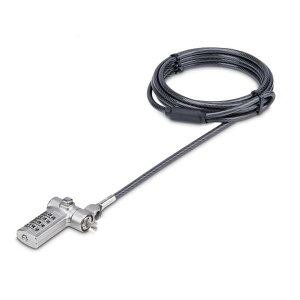 StarTech.com �Z�L�����e�B�[���C���[���b�N/2m/4���_�C������/�W���ANoble Wedge�ANano Saver�X���b�g�Ή�/����΍� PC �p�\�R�����b�N �P�[�u�� �R���r�l�[�V������ UNIVCS-LAPTOP-LOCK