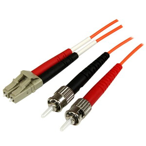 StarTech.com ���t�@�C�o�[ �P�[�u��/OM2 �}���`���[�h/3m/LC-ST/50/125/2�c/�f���v���b�N�X/10Gb/�v���i����i/�I�����W/�I�v�e�B�J���W�����p�[�P�[�u�� 50FIBPLCST3