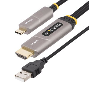 StarTech.com USB-C-HDMI 2.0�ϊ��P�[�u��/�A�N�e�B�u���t�@�C�o�[/15m/4K60Hz/HDR10�Ή�/DP Alt���[�h/�P�����d�l/Thunderbolt 3/4�݊�/�f�B�X�v���C�A�_�v�^�[ 146B-USBC-HDMI4K-AOC