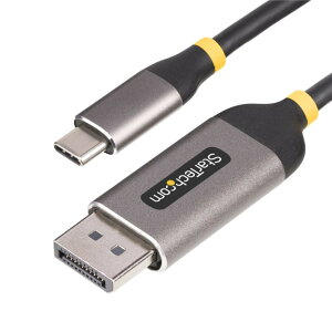 StarTech.com USB-C-DisplayPort 1.4�ϊ��P�[�u��/3m/8K60Hz 4K144Hz/HDR10 HBR3�Ή�/DP Alt���[�h/�P�����d�l/Thunderbolt 3/4�݊�/�f�B�X�v���C�A�_�v�^�[ 142-USBC-DP-8K-10F