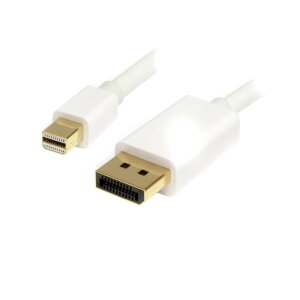 StarTech.com Mini DisplayPort-DisplayPort 1.2�ϊ��P�[�u��/2m/4K60Hz/21.6Gbps HBR2/mDP�I�X-DP�I�X/�z���C�g/���j�^�[ �A�_�v�^�[�P�[�u�� MDP2DPMM2MW