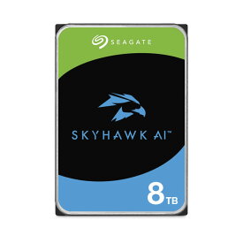 Seagate シーゲイト Skyhawk AI 3.5インチ 【データ復旧3年付】 8TB 内蔵ハードディスク HDD 5年保証 RVセンサー搭載 ネットワーク監視カメラ ビデオレコーダー用 日本正規代理店品 ST8000VE001