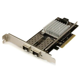 10GbE/ギガビットイーサネット対応2ポート オープンSFP+搭載 光ファイバーネットワークカード PCI Express Intel 82599チップセット搭載 PEX20000SFPI