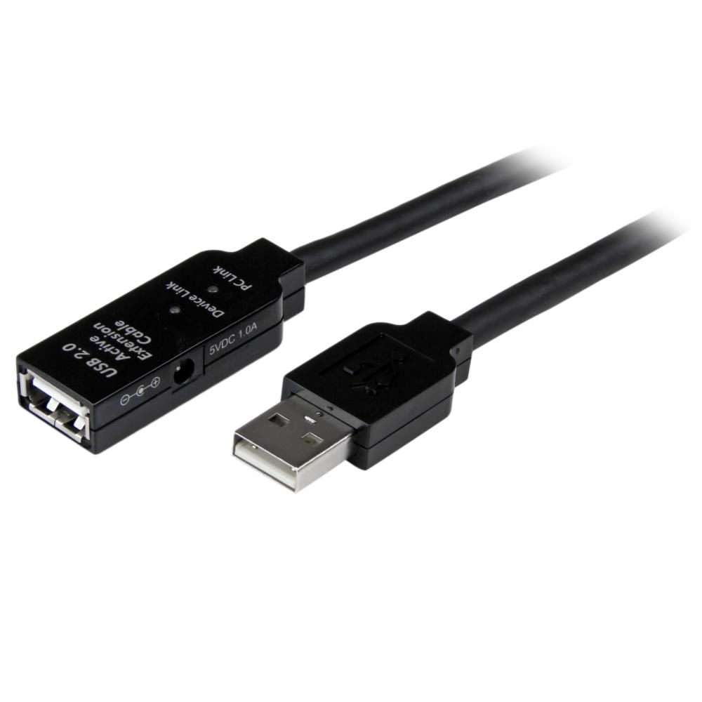 USB 2.0 アクティブ延長ケーブル 10m Type-A(オス) - Type-A(メス