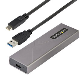 StarTech.com USB-C 10Gbps-M.2 NVMe & M.2 SATA SSD 外付けケース/ツールレスSSDエンクロージャ M2-USB-C-NVME-SATA