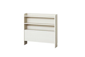 後付けヘッドボード ホワイト 日本製 シングル 収納ラック 巾木よけ 白家具 おしゃれ 北欧 カントリー 国産 ヘッドボード単品