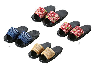 サンダル 黒塗 下駄 木製 エクステリア雑貨 店舗備品 飲食店 旅館 ホテル 業務用 料亭 さくら麻の葉/縞 男性用 女性用 温泉 和風 和モダン レトロ ポーチ ベランダ 玄関