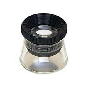 インスペクションルーペ 1目盛0.1mm 倍率15倍 シングル3枚レンズ ケース付 SL−56 エンジニア 拡大鏡