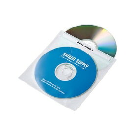 サンワサプライ DVD・CD不織布ケース 2枚収納 インデックスカード付 ホワイト 100枚セット FCD−FN100WN 敬老の日