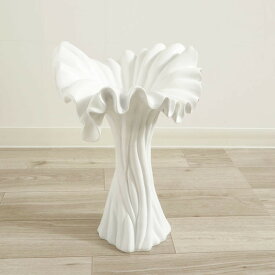 個性的で上品なデザイン フラワーベース 花瓶 ホワイト おしゃれ かわいい 可愛い インテリア 生花 ドライフラワー 花器 オブジェ アンティーク