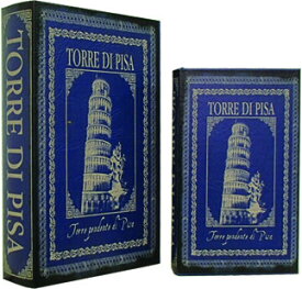 ブックボックス アンティーク フェイクブック 収納ケース 収納箱 本型 ディスプレイ TORRE DI PISA ブック型収納ボックス 小箱 小物入れ インテリア雑貨 ジュエリーボックス 鍵入れ クラシック レトロ モダン 置物 インテリア ブルックリンスタイル 敬老の日