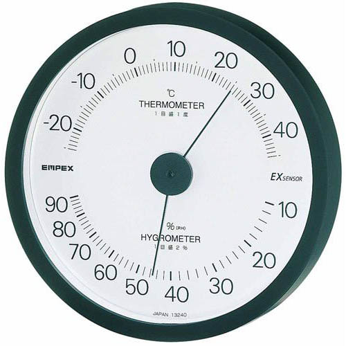 EMPEX 温度・湿度計 エクシード 温度・湿度計 壁掛用 TM-2302 ブラック 敬老の日