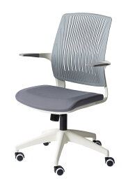 クレコ オフィスチェア グレー ワークチェア パソコンチェア 椅子 イス 学習椅子 回転式 昇降機能 ロッキング機能 キャスター付き おしゃれ 肘付き 在宅勤務 リモートワーク