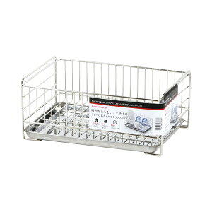 アットアクア ステンレス製水切りバスケット ミニ 水切り 水切りかご 水切りトレー キッチン収納 家事 スリム シンク シンク横 流し台