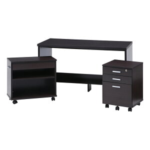 送料無料 デスク3点セット チェスト プリンター台 デスク ワークデスク 幅120cm 木製 引き出し 収納付き 机 作業台 パソコンデスク オフィスデスク ワークテーブル 事務デスク 事務机 学習デ