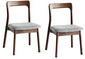 ダイニングチェア 2脚組 北欧 おしゃれ 木製 モダン 天然木 レトロ 高級感 食卓チェア 高級感 ファブリック 布張り ミッドセンチュリー ヴィンテージ ブラウン 2人掛けブラック ベージュ