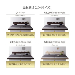 送料無料ベッドローベッドフレームマットレス付きワイドK240ベッド大型モダンフロアベッドALBOLスタンダードボンネルコイルマットレス付きロータイプ木製ベッドワイドK240ベットベットヘッドボード棚付き宮付きコンセント付きベッドフレーム