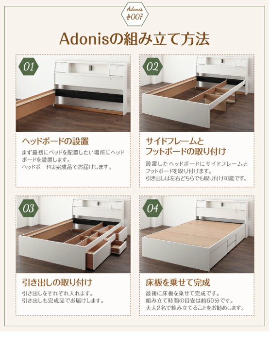 楽天市場】送料無料 収納付きベッド ベッドフレーム マットレス付き 