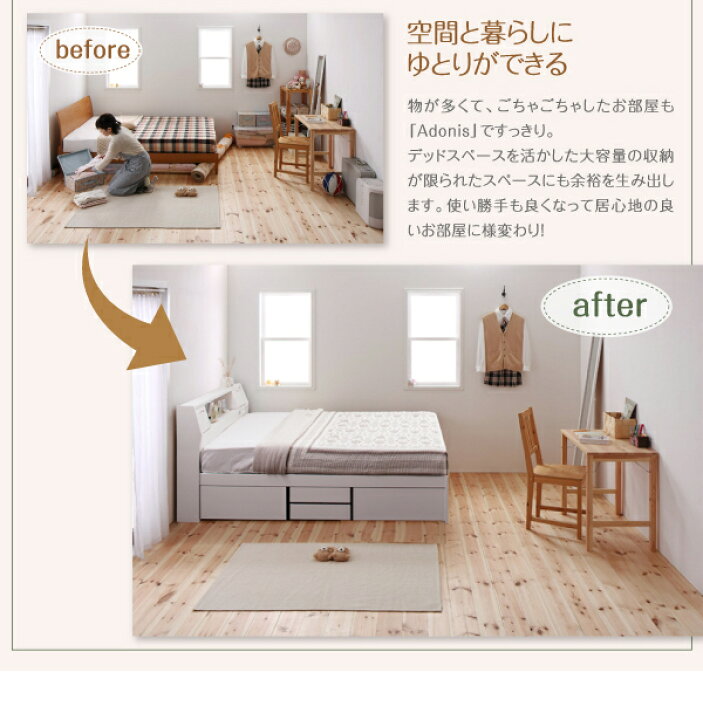 楽天市場】送料無料 収納付きベッド ベッドフレーム マットレス付き 