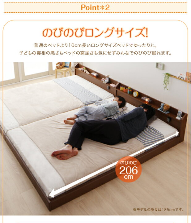 楽天市場】送料無料 ローベッド ロング丈 ベッドフレーム マットレス 