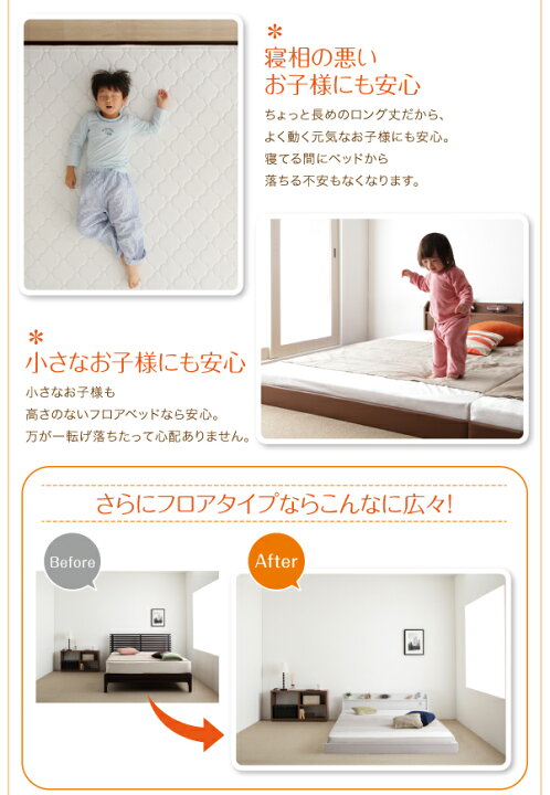 楽天市場】送料無料 ローベッド ロング丈 ベッドフレーム マットレス 
