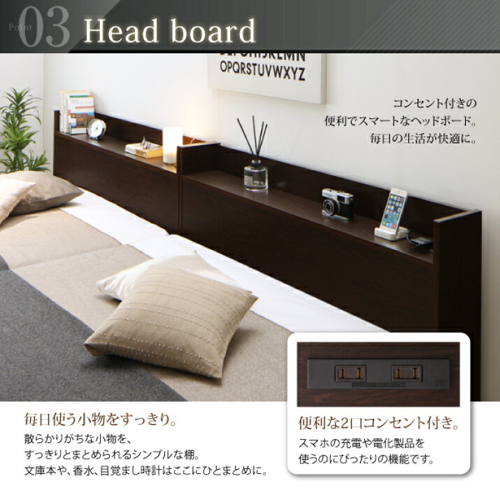 楽天市場】送料無料 ベッド 連結 A+Bタイプ ワイドK200(シングル×2 