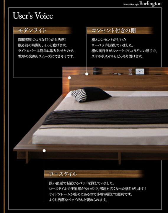 楽天市場】送料無料 ローベッド セミダブル ベッドフレーム マットレス 