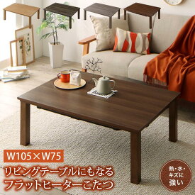 送料無料 こたつ テーブル 長方形 75×105cm モダンデザインフラットヒーターこたつテーブル flatz フラッツ センターテーブル リビングテーブル ローテーブル コタツ 炬燵 オールシーズン 西海岸 男前インテリア 北欧 おしゃれ かわいい 敬老の日