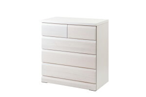 【DELUX】シリーズ 天然木桐材のクローゼット 幅80 奥行40 4段 ホワイトウォッシュ色 日本製 国産 完成品 タンス 木製