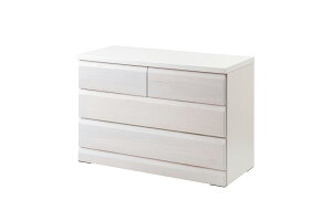 【DELUX】シリーズ 天然木桐材のクローゼット 幅99 奥行40 3段 ホワイトウォッシュ色 日本製 国産 完成品 タンス 木製