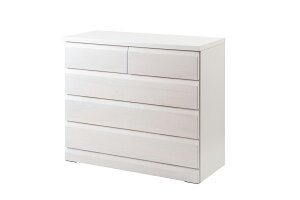 【DELUX】シリーズ 天然木桐材のクローゼット 幅99 奥行40 4段 ホワイトウォッシュ色 日本製 国産 完成品 タンス 木製