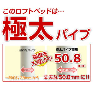 送料無料ロフトベッドシングルベッドパイプベッド高さ調整極太パイプハイタイプロータイプ宮付き棚付きコンセント付きシングルベッドベットハンガーパイプ付きはしごベッド下収納金属製子供部屋子供用ワンルーム1人暮らし北欧ホワイト白