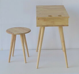 ドレッサーセット スツール付き 鏡台 化粧台 1面鏡 ナチュラル コンパクト 省スペース ひとり暮らし 1人暮らし 小さめ 新生活 女の子 北欧 カントリー おしゃれ 狭い部屋 ワンルーム メイク台 天然木 チェアセット 椅子付き