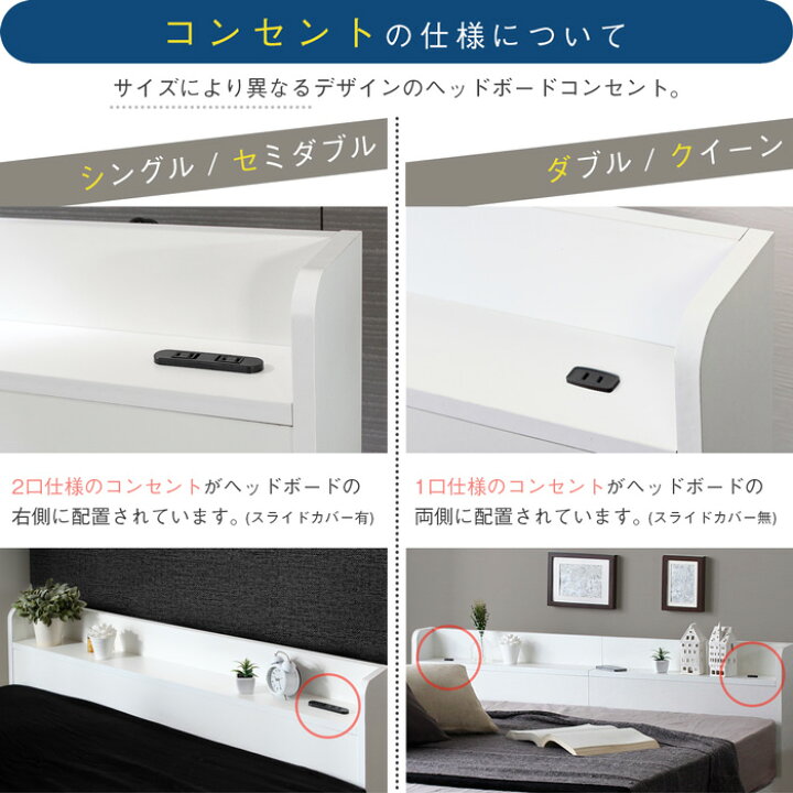 楽天市場】マットレスセット ダブルベッド 収納付き 引き出し収納付き 