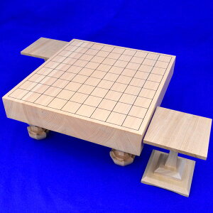将棋盤 国産桧2寸ハギ足付将棋盤(駒台付き)
