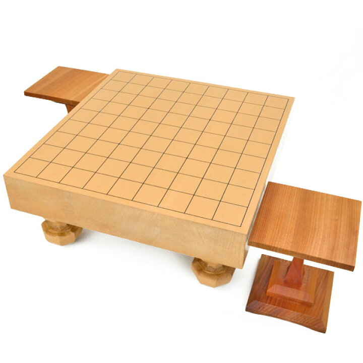 楽天市場】将棋盤 新桂2寸ハギ足付将棋盤(駒台付き) : 将棋囲碁専門店 