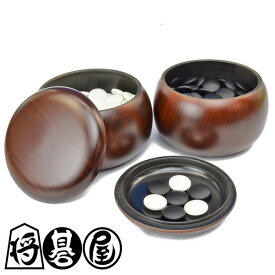 うち味も楽しめる 硬質ガラス碁石 新生 梅(厚み約8mm) プラ碁笥銘木大