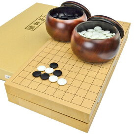 囲碁盤セット　新桂10号折碁盤セット(ガラス碁石梅・プラ碁笥銘木大)