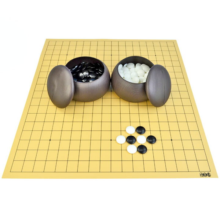 楽天市場】囲碁セット 将碁屋マット19路囲碁盤セット(プラ碁石)※将棋 