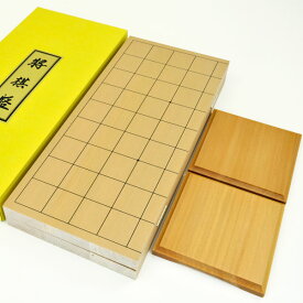 将棋盤　新桂7号折将棋盤(駒台付)　将棋盤サイズ32cm×35cm×厚み約1.9cm
