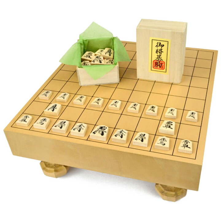 楽天市場】木製将棋セット 新桂2寸ハギ足付将棋盤セット 将棋駒樺材 