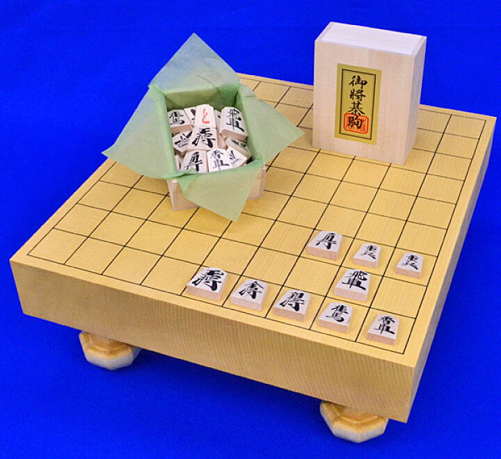 楽天市場】将棋セット 新かや2寸一枚板足付将棋盤セット(木製将棋駒樺 