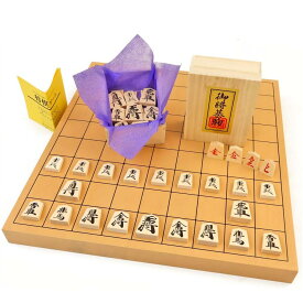 一体式の木製卓上将棋盤セット 新桂1寸卓上将棋盤 木製樺材優良押し駒 ※折盤よりも向上する対局感！