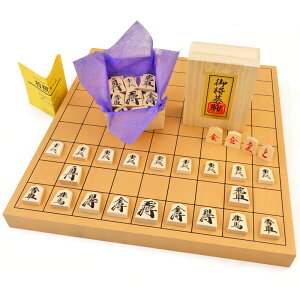 将棋セット 新桂1寸卓上将棋盤セット(木製将棋駒樺材優良押し駒)