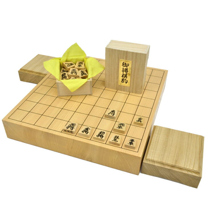 楽天市場】将棋セット 国産桧2寸卓上将棋盤セット(木製将棋駒黄楊上彫 