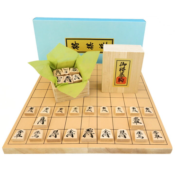 楽天市場】木製将棋盤セット 新桂6号折将棋盤セット(将棋駒樺材優良 