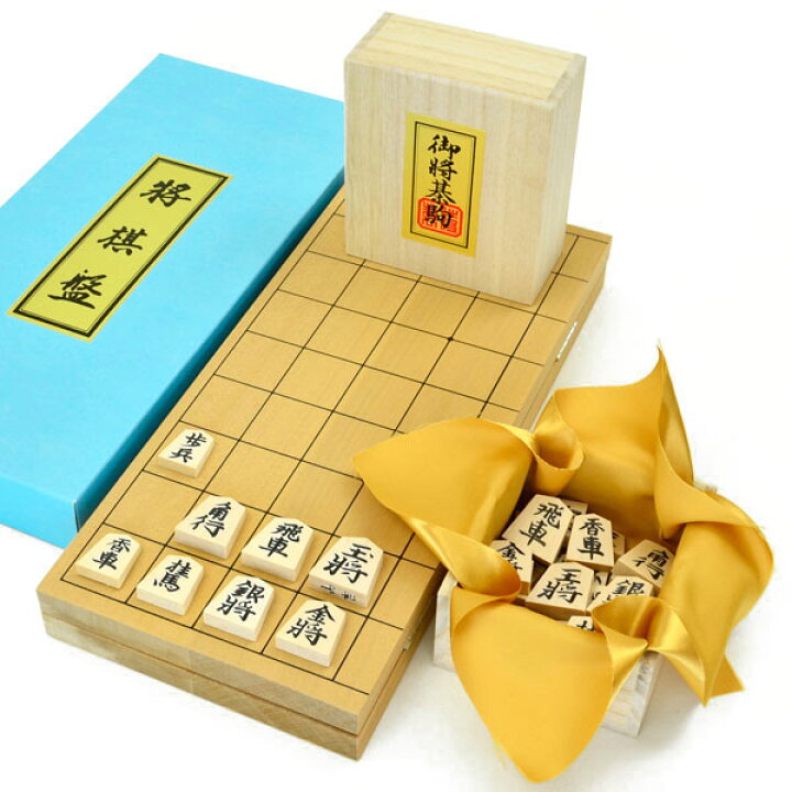 楽天市場】将棋セット 新桂6号折将棋盤セット(木製将棋駒白椿上彫 